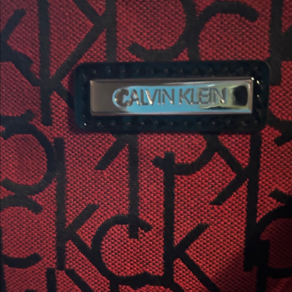 Calvin Klein Red and Black Logo Shoulder Bag - Picture 2 of 9